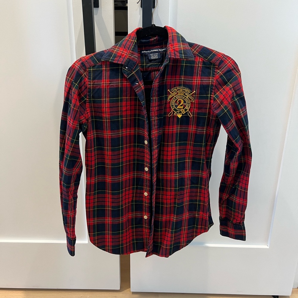 Ralph Lauren Red and Blue Plaid Shirt